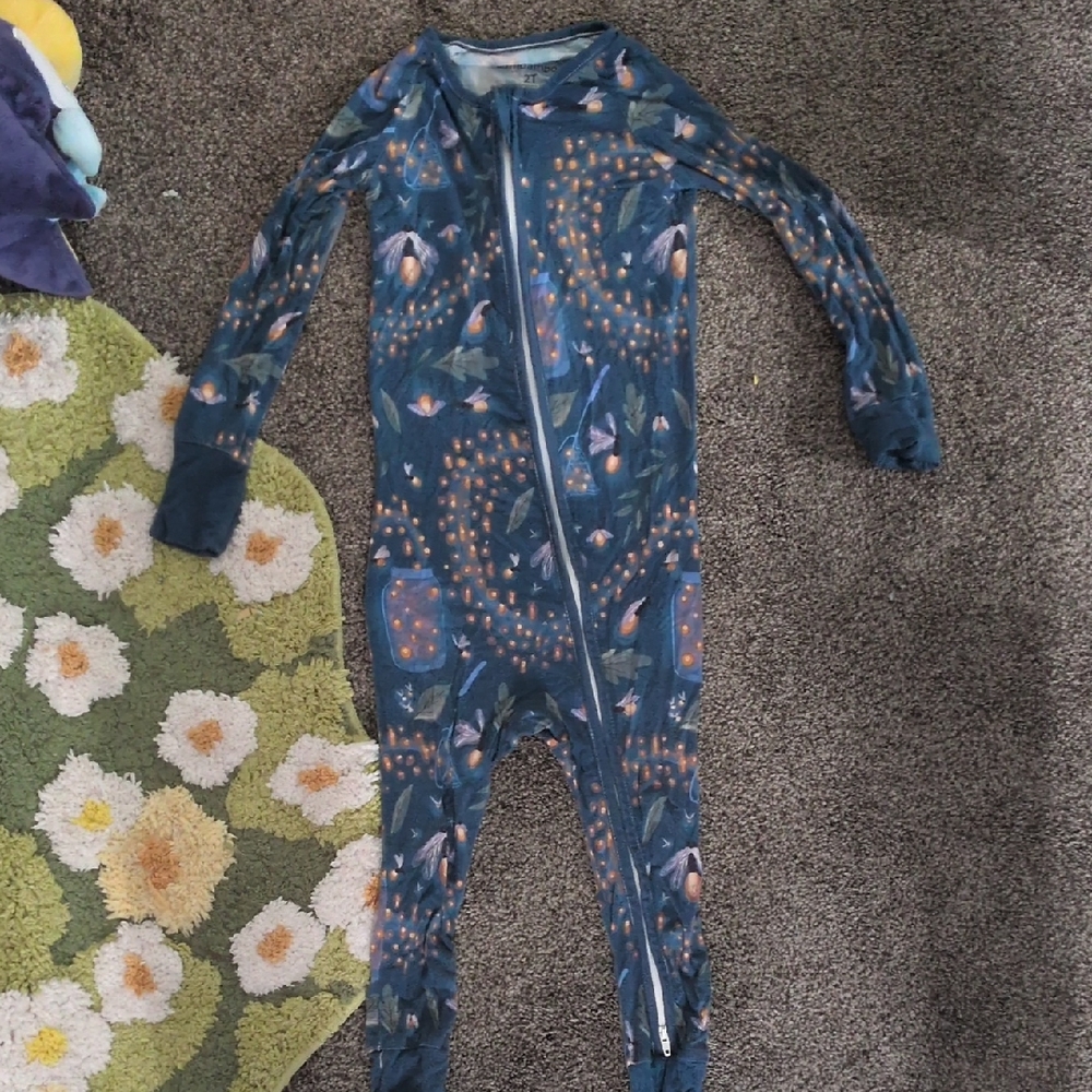 BAMBOO Floral Navy Kids One Piece